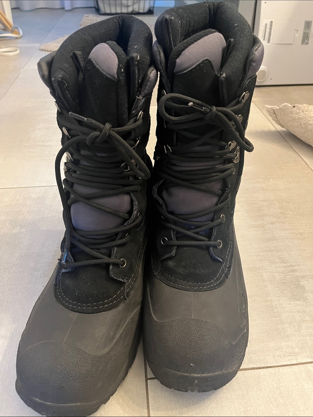 Kamik Men's Black Snow & Rain Boots - Waterproof Lace-Up